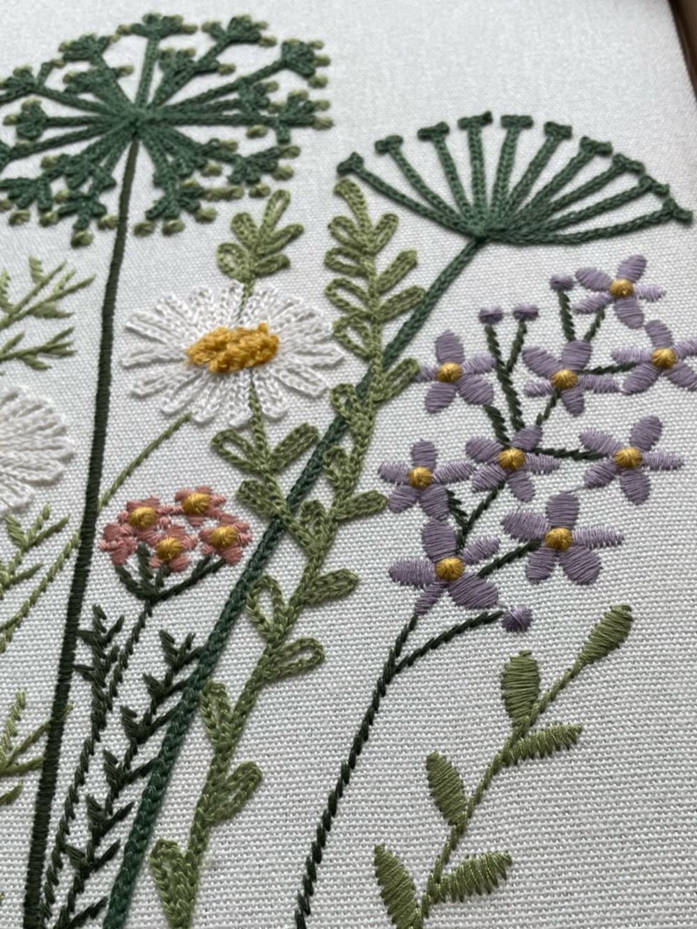 BP Home Embroidered Botanical Wall Art – 12x15, New, Framed Textile - Picture 7 of 9